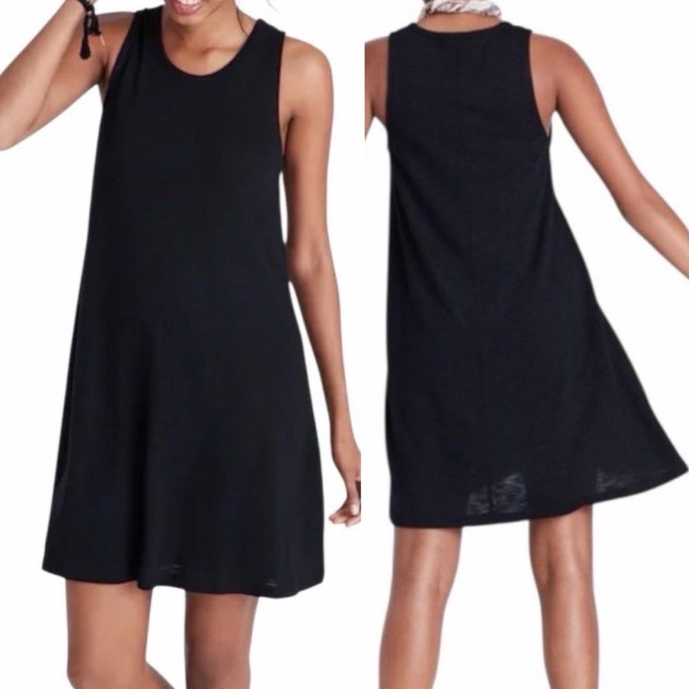 Madewell NWT Black Highpoint Sleeveless Tank Dress Size XS A-Line Swing